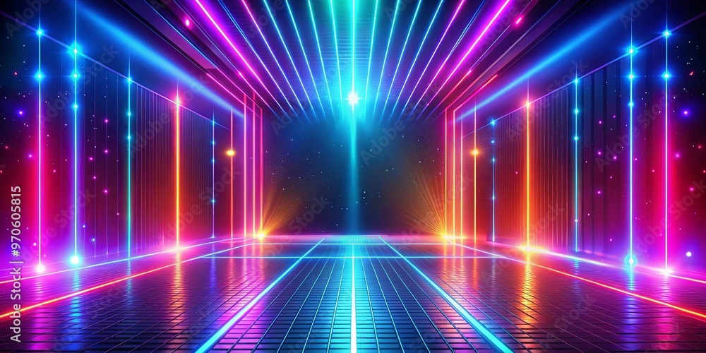 Vibrant neon shining background perfect for futuristic designs Vibrant neon shining background perfect for futuristic designs