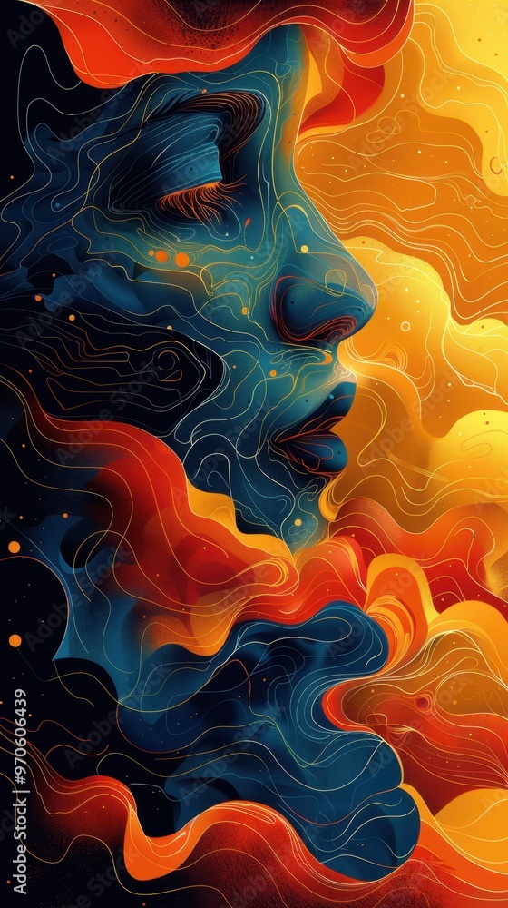 Abstract Line art artwork with a sense of mystery and intrigue, using lines to create hidden narratives and patterns. Abstract Line art artwork with a sense of mystery and intrigue, using lines to create hidden narratives and patterns.