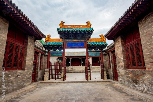 Ancient architecture of Houtu Temple in Jiexiu, Jincheng, Shanxi, China photo