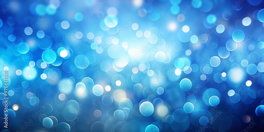 Blue gradient wallpaper with soft bokeh lights for a calming atmosphere Blue gradient wallpaper with soft bokeh lights for a calming atmosphere