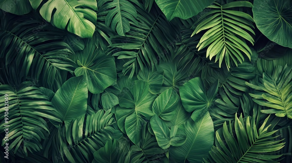 Tropical green leaves nice background Tropical green leaves nice background