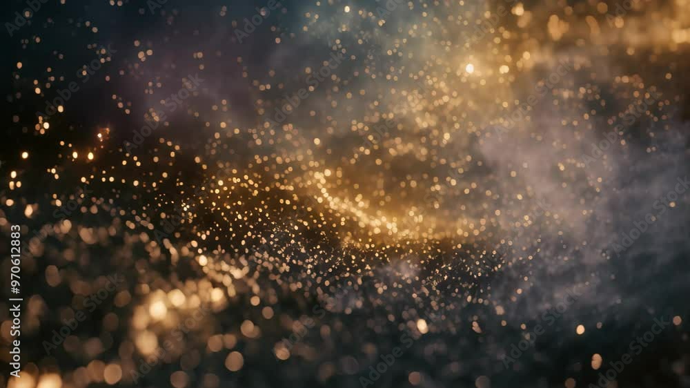 A mesmerizing Video of sparkling specks of topaz scattered across a dark, night sky, A sparkling constellation of shimmering specks A mesmerizing Video of sparkling specks of topaz scattered across a dark, night sky, A sparkling constellation of shimmering specks