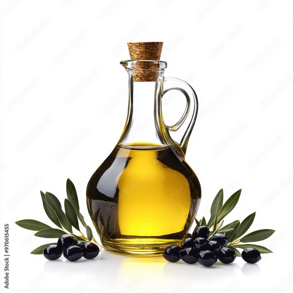 Organic Olive Oil on white background Organic Olive Oil on white background