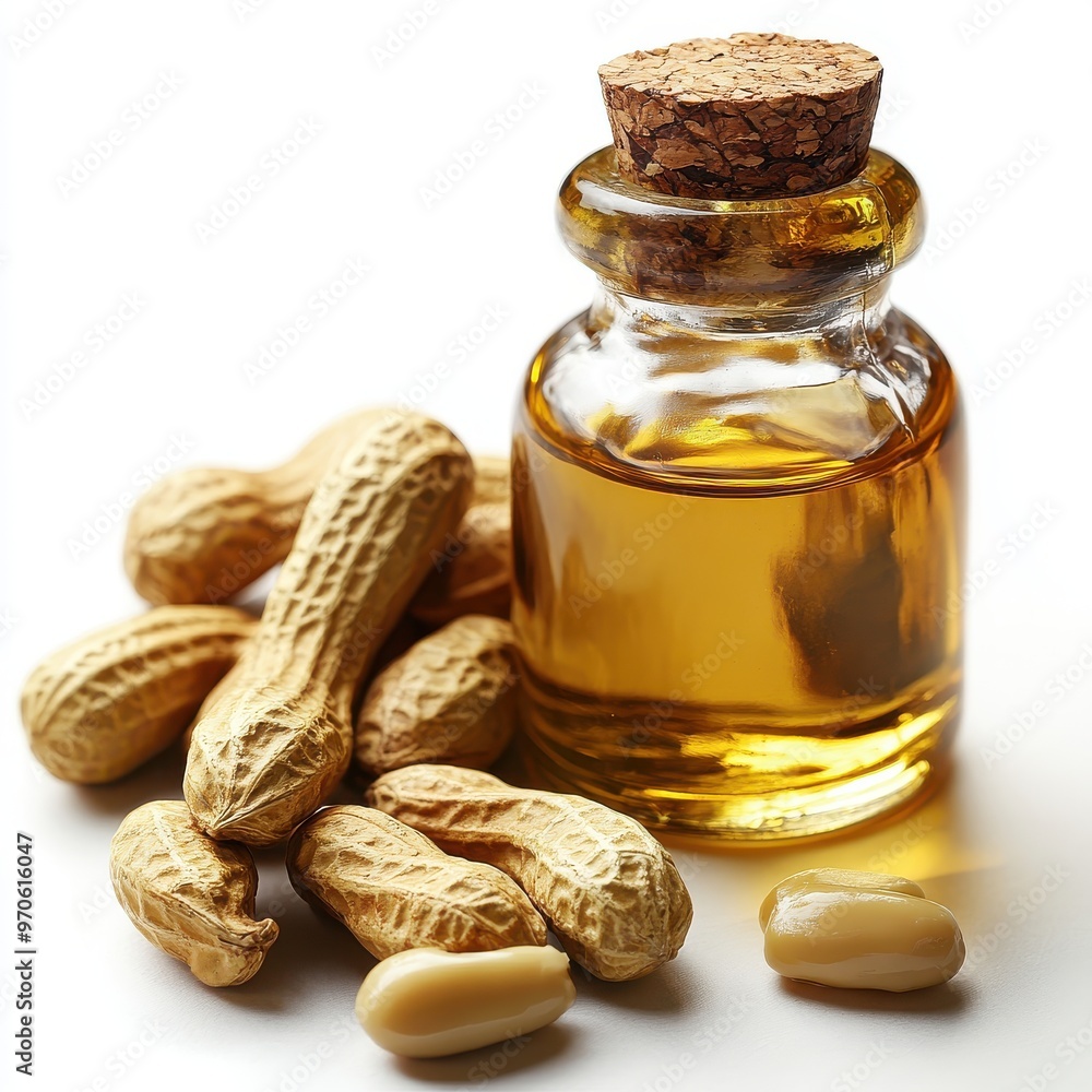 Peanut Oil on white background Peanut Oil on white background