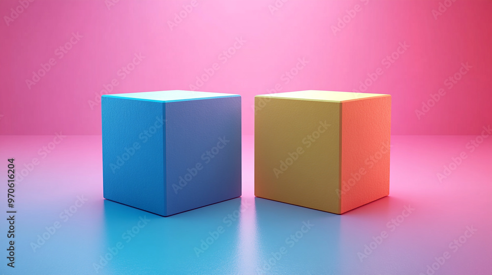 Colorful cubes on a vibrant background create an engaging visual appeal for design and art projects. Colorful cubes on a vibrant background create an engaging visual appeal for design and art projects.