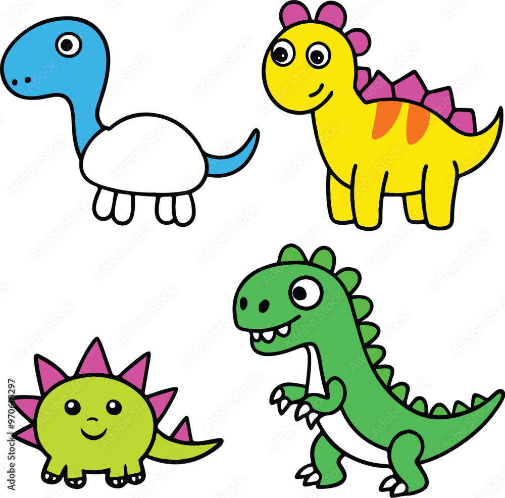 set of funny cartoon animals set of funny cartoon animals