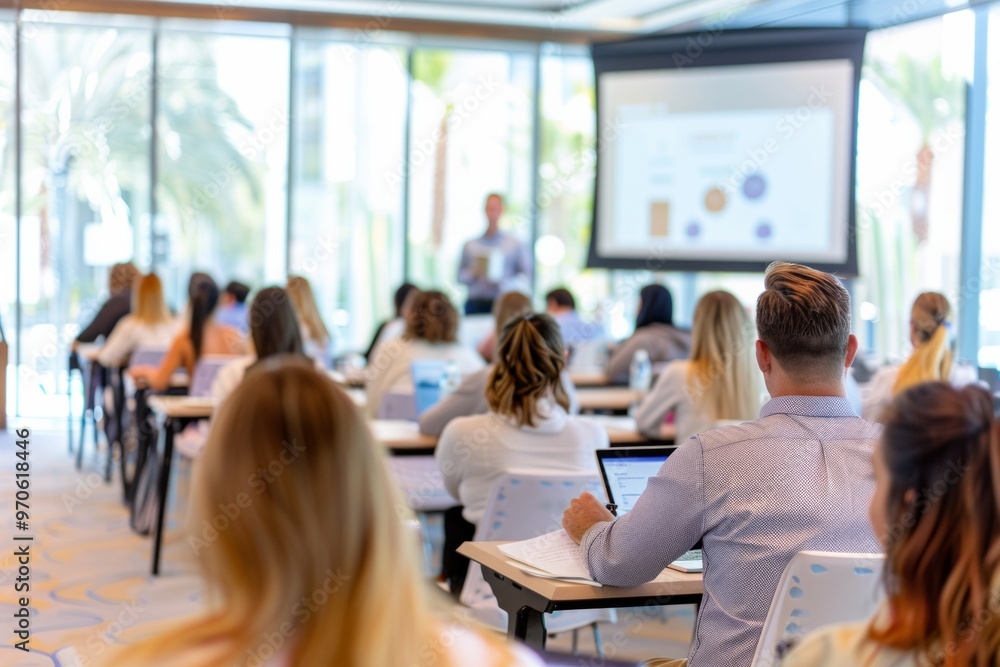 A modern corporate training session with young adults in a bright, glass-walled conference room A modern corporate training session with young adults in a bright, glass-walled conference room