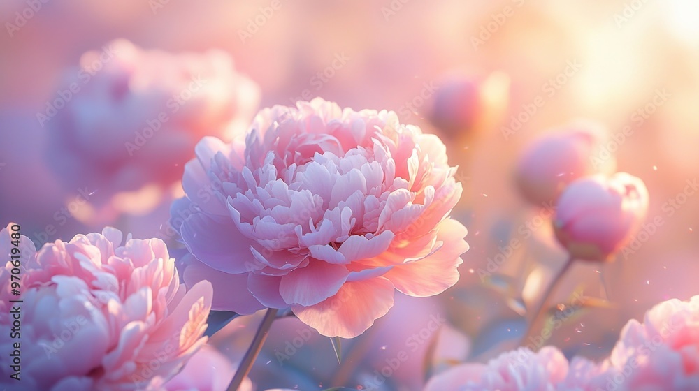 Pink Peony Bloom. Pink Peony Bloom.