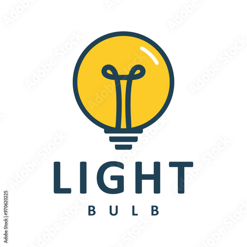 Modern Light Bulb Design logo can be used in the fields of technology, energy Symbol Vector illustration