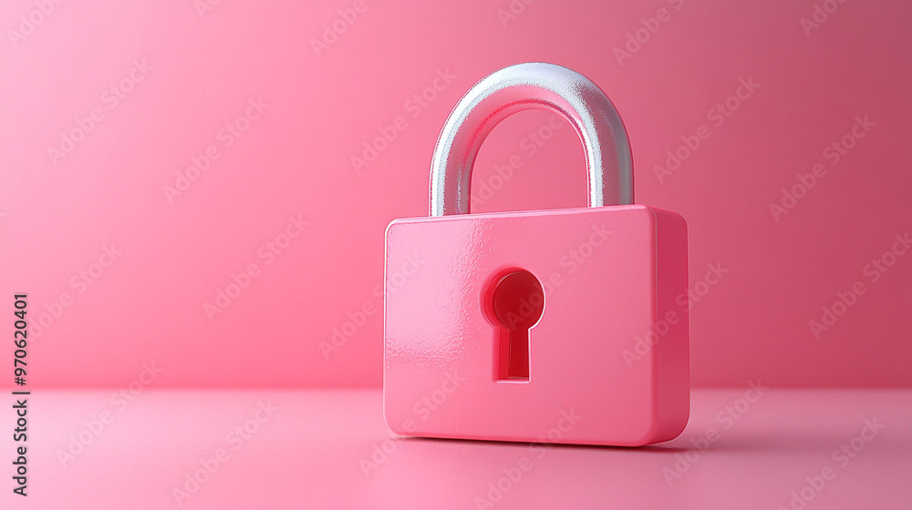 A stylish pink padlock on a soft pink background, symbolizing security and privacy with a modern touch. A stylish pink padlock on a soft pink background, symbolizing security and privacy with a modern touch.