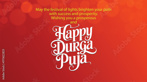 Durga puja wishing post/card design