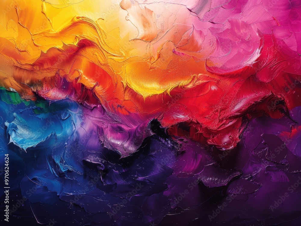 Abstract piece with a harmonious blend of contrasting colors, creating a visually stimulating and engaging composition. Abstract piece with a harmonious blend of contrasting colors, creating a visually stimulating and engaging composition.