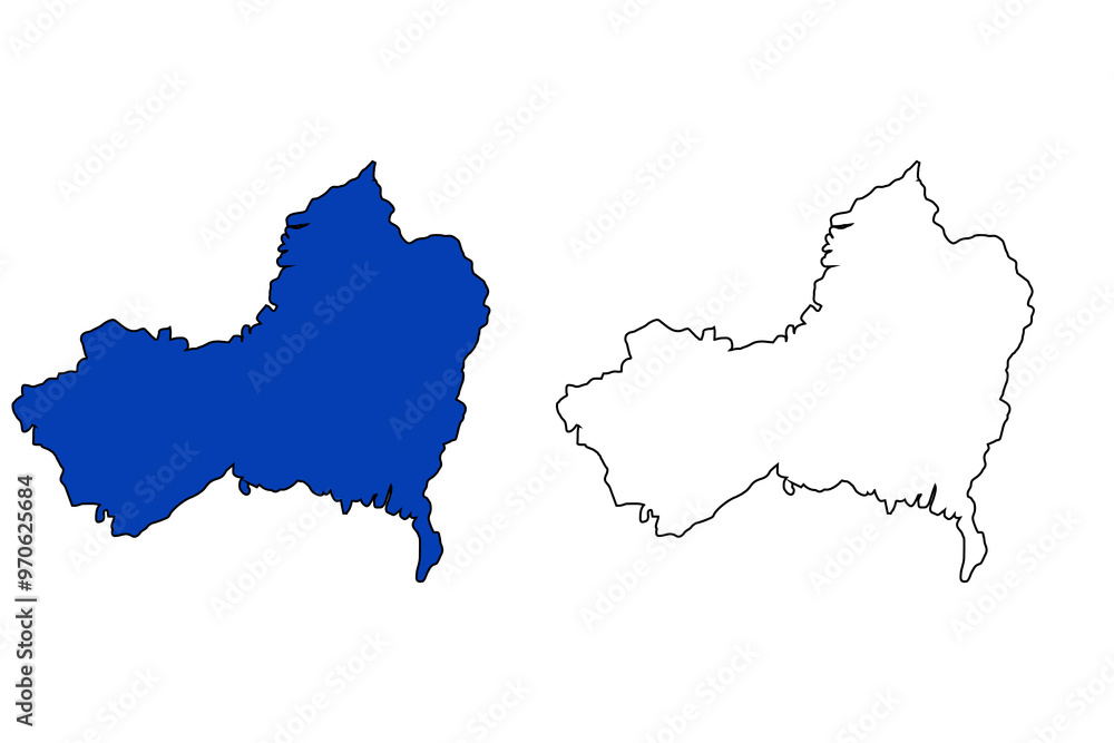 Wetter (Hesse) map outline and silhouette isolated on transparent background. Wetter (Hesse) map outline and silhouette isolated on transparent background.