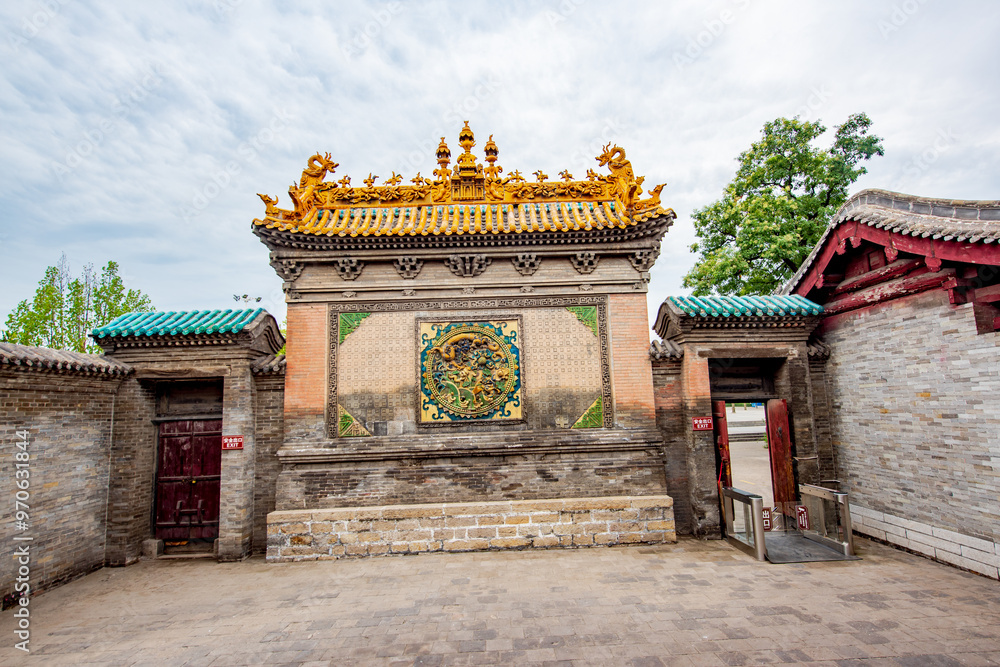 Ancient architecture of Houtu Temple in Jiexiu, Jincheng, Shanxi, China Ancient architecture of Houtu Temple in Jiexiu, Jincheng, Shanxi, China