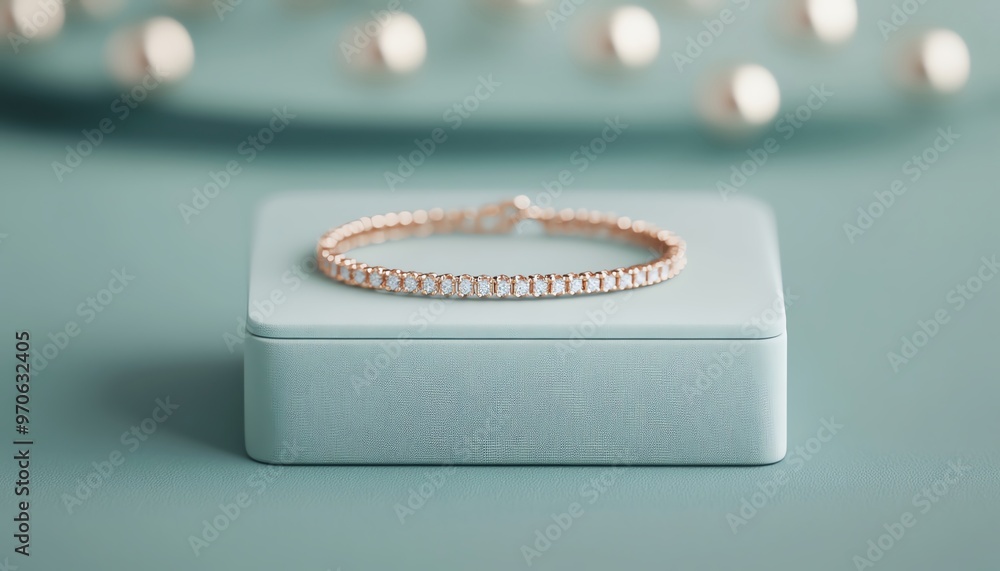 Custom name bracelet in elegant jewelry case, thoughtful gift, 3D illustration Custom name bracelet in elegant jewelry case, thoughtful gift, 3D illustration