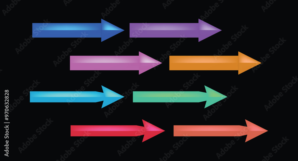 Arrow direction pointer to the right vector background. Arrow direction pointer to the right vector background.
