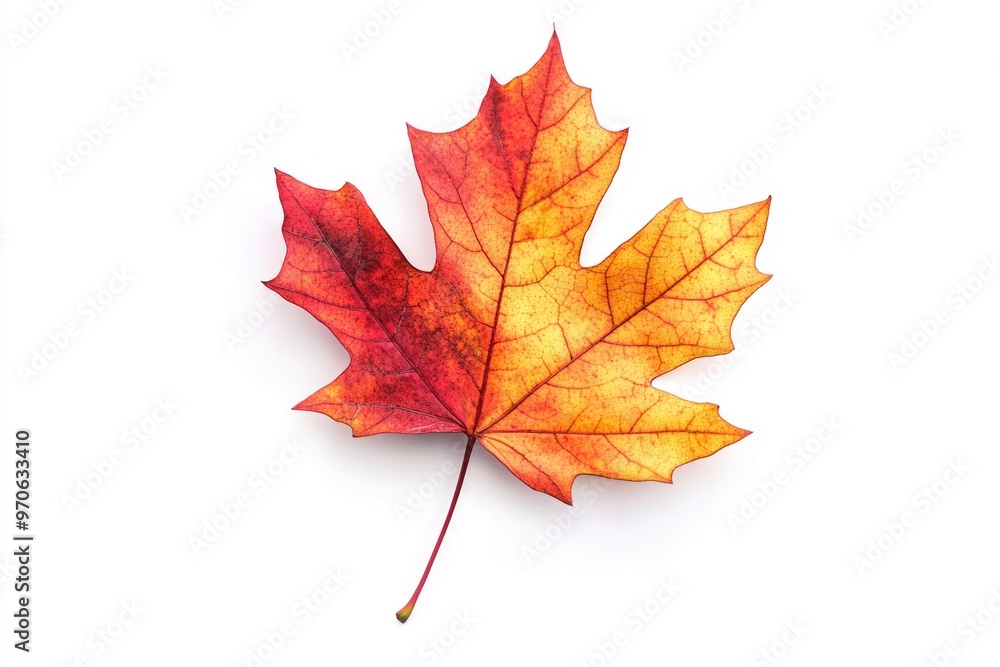 Autumn Maple leaf. colorful Autumn red maple leaf backlite on white background. Autumn Maple leaf. colorful Autumn red maple leaf backlite on white background.