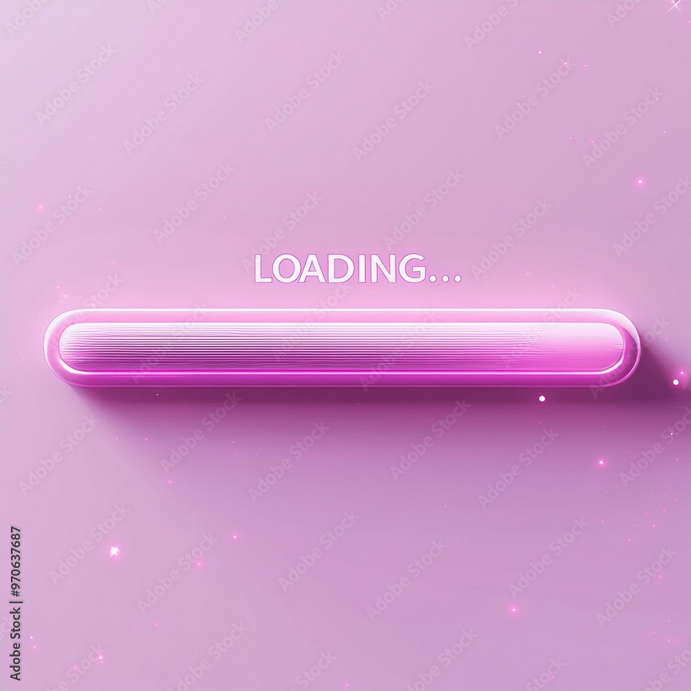 A vibrant pink loading bar with glowing effects on a soft pastel background, perfect for digital projects and user interfaces. A vibrant pink loading bar with glowing effects on a soft pastel background, perfect for digital projects and user interfaces.