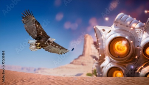 Wallpaper Mural  desert with a spaceship in the background 92306 Torontodigital.ca