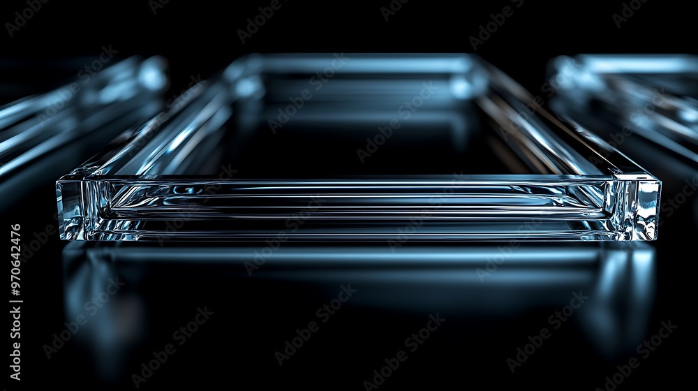 Silver chrome window frames are isolated on a solid black background design. isolated on a solid black background. Illustrations design Silver chrome window frames are isolated on a solid black background design. isolated on a solid black background. Illustrations design