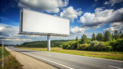 Wallpaper Mural White blank billboard on a deserted road, perfect for advertising Torontodigital.ca