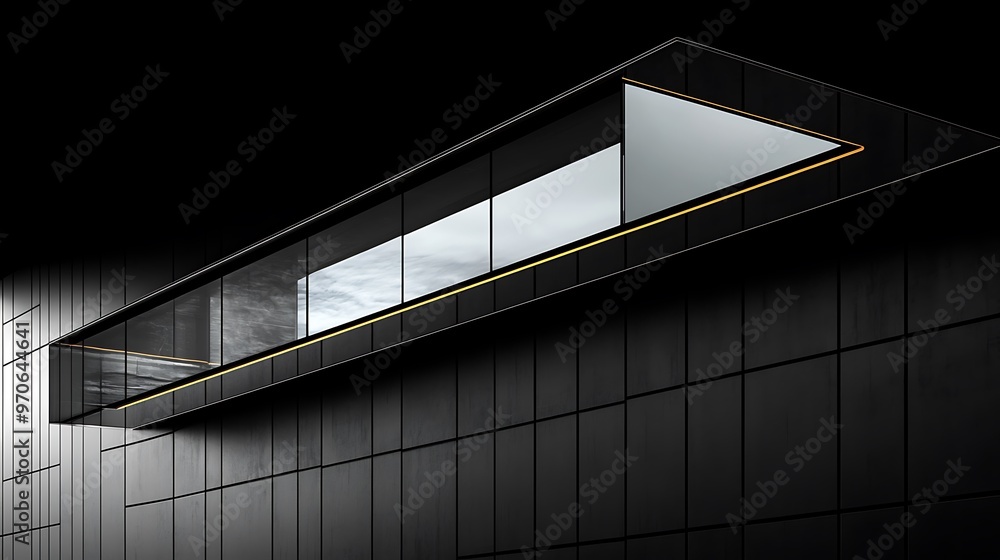 Fototapeta premium Silver chrome window frames are isolated on a solid black background design. isolated on a solid black background. Illustrations design 