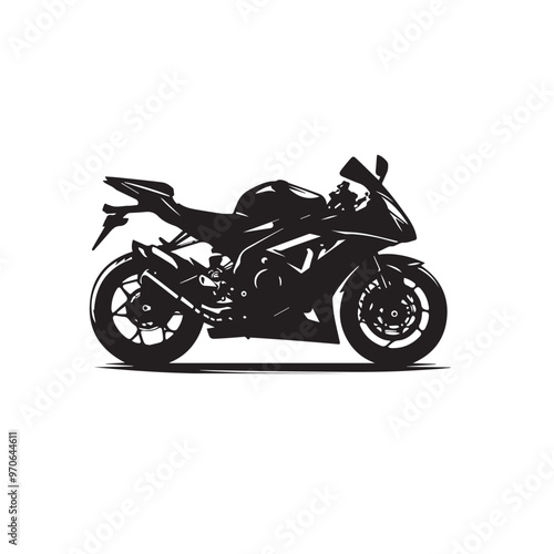 Motorcycle vector design. Motorcycle silhouette. Motor bike illustration isolated on white background.