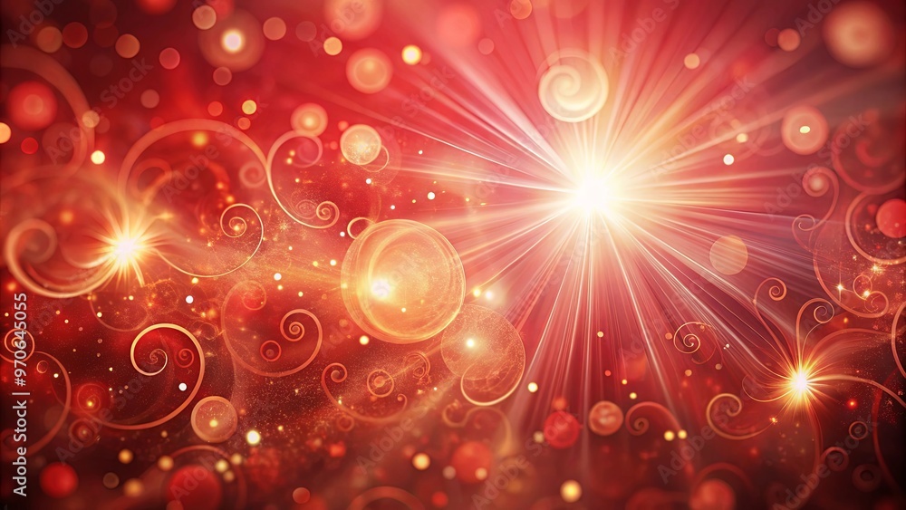 Dreamy red bokeh wallpaper with swirling patterns and light rays in rich tones Dreamy red bokeh wallpaper with swirling patterns and light rays in rich tones