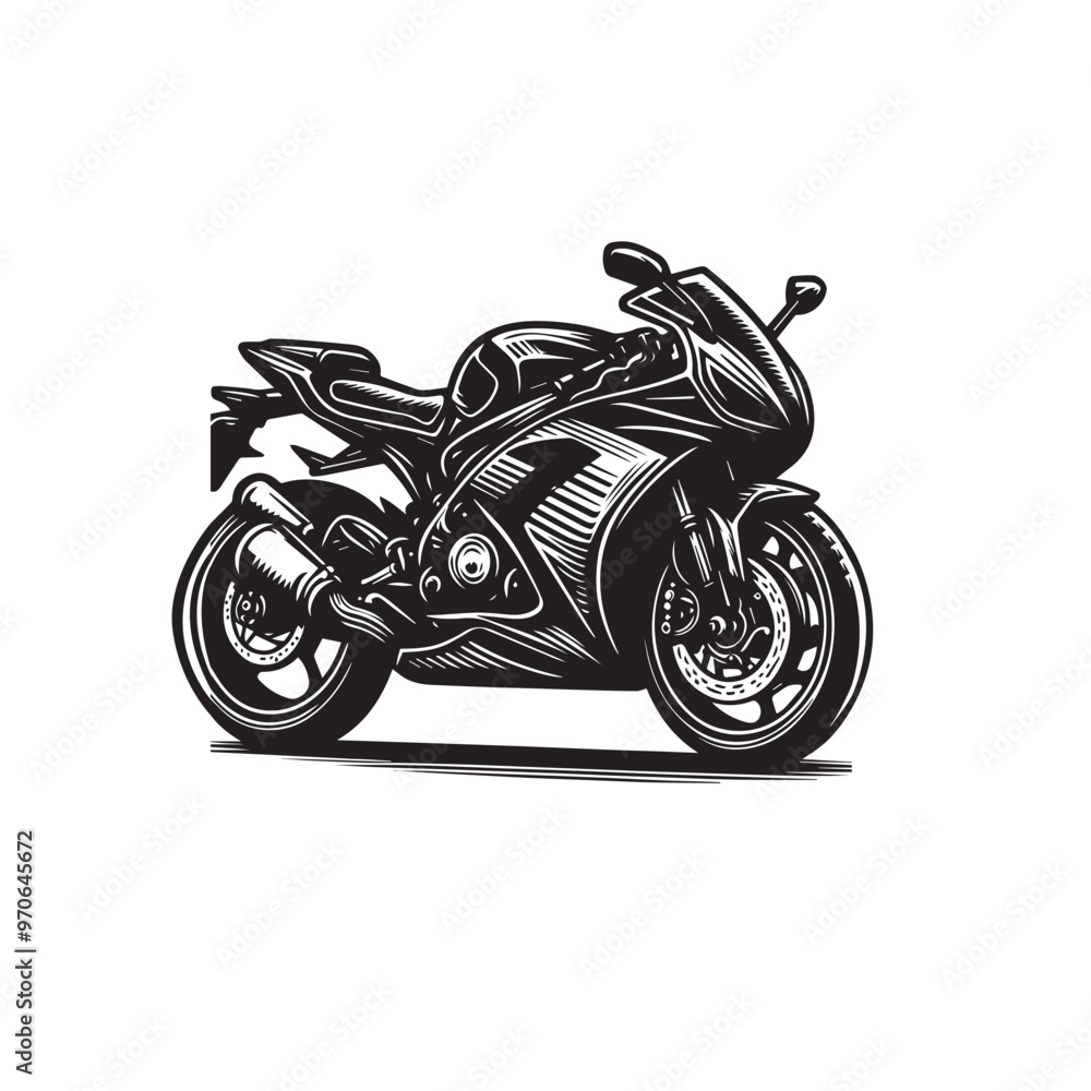 Fototapeta premium Motorcycle vector design. Motorcycle silhouette. Motor bike illustration isolated on white background.