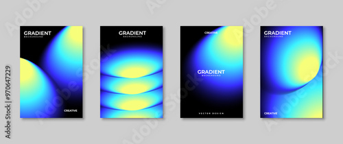 Modern and minimalist gradient poster or cover design