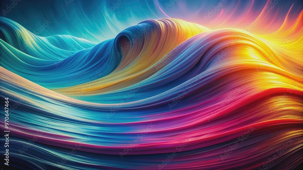 Abstract colorful wave with vibrant shades of blue, pink, and yellow, abstract, colorful, wave, vibrant, shades, blue, pink Abstract colorful wave with vibrant shades of blue, pink, and yellow, abstract, colorful, wave, vibrant, shades, blue, pink