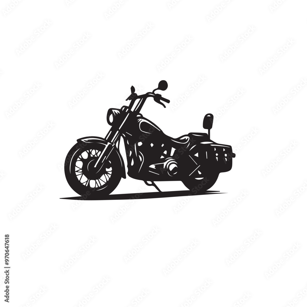 Obraz premium Motorcycle vector design. Motorcycle silhouette. Motor bike illustration isolated on white background.