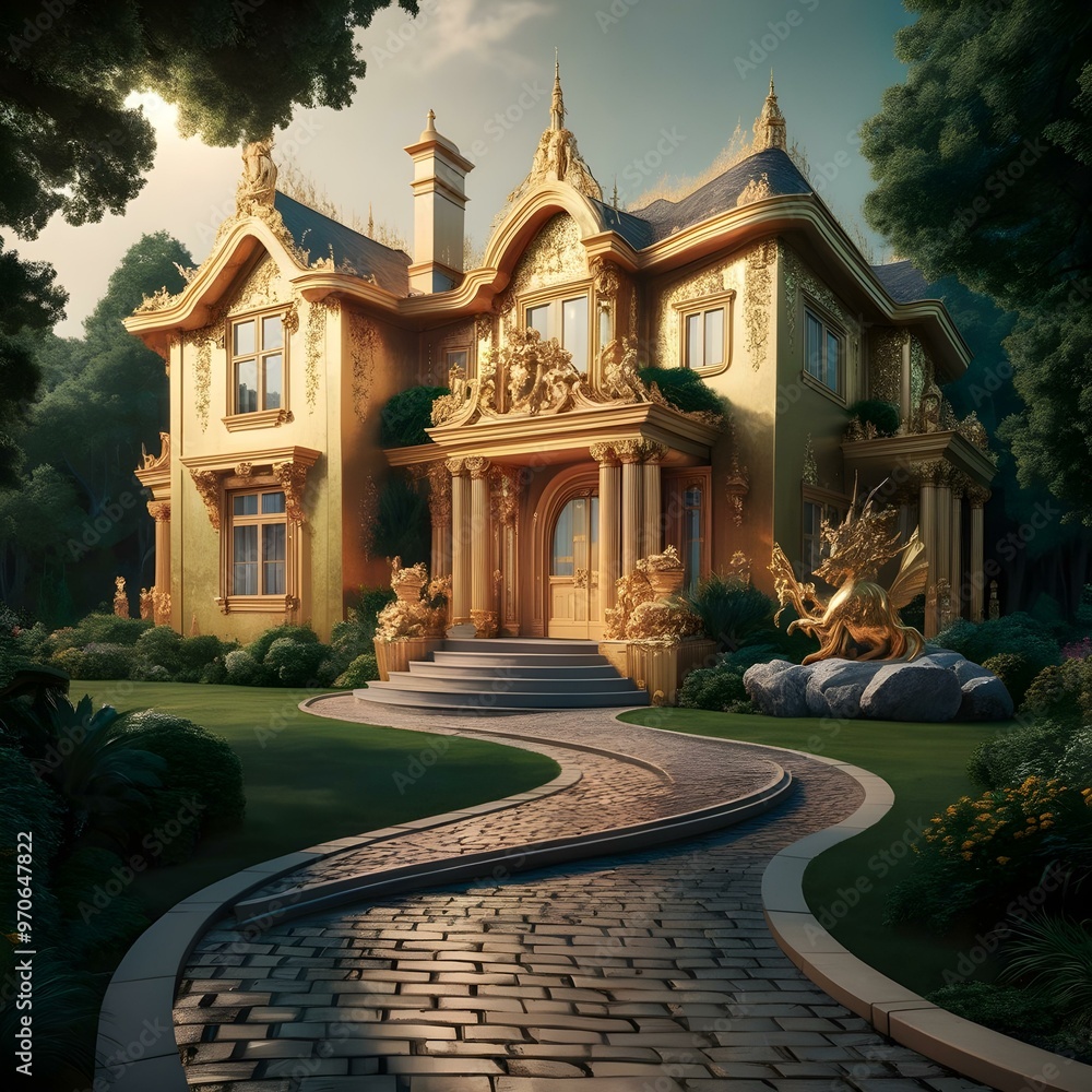Fototapeta premium royal golden palace royal golden estate 