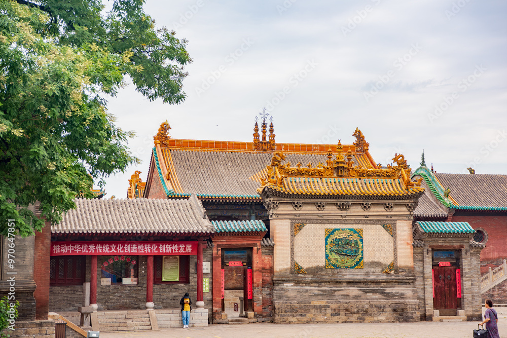Ancient architecture of Houtu Temple in Jiexiu, Jincheng, Shanxi, China Ancient architecture of Houtu Temple in Jiexiu, Jincheng, Shanxi, China