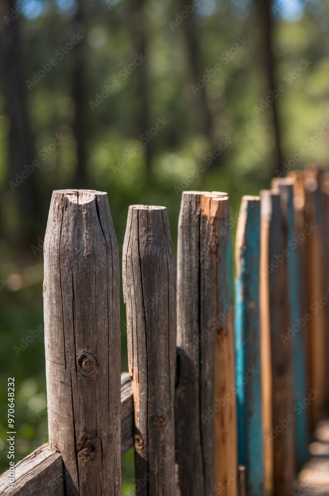 Collection of Weathered Wooden Fence Pickets. Collection of Weathered Wooden Fence Pickets.