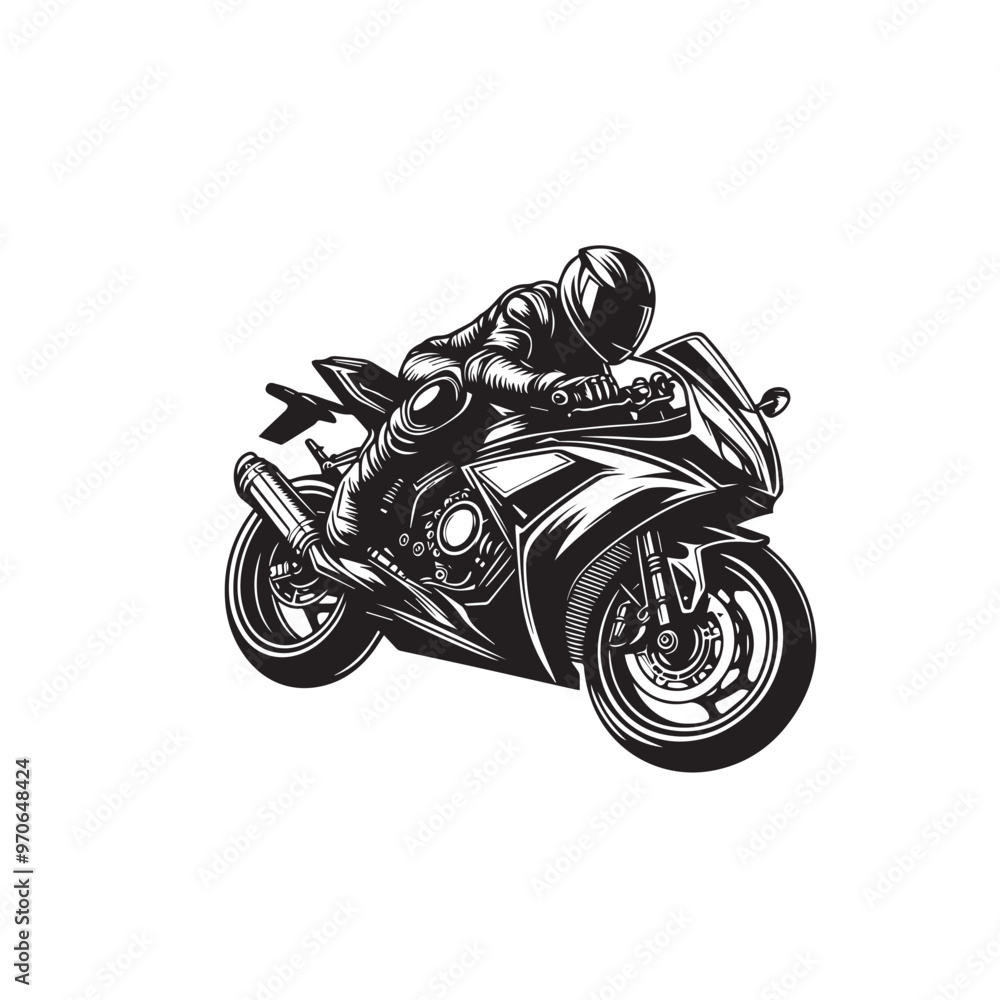 Motorcycle vector design. Motorcycle silhouette. Motor bike illustration isolated on white background.