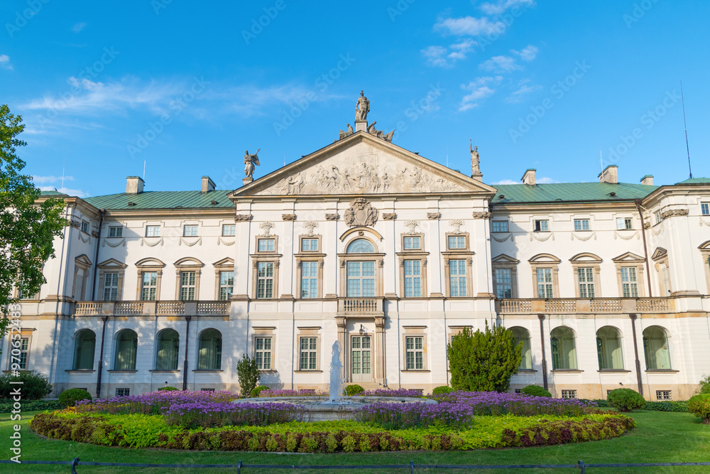 The Krasinski Palace. the Palace of the Commonwealth. August 9, 2024. Warsaw, Poland. The Krasinski Palace. the Palace of the Commonwealth. August 9, 2024. Warsaw, Poland.