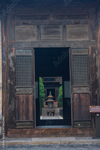 Ancient architecture of Houtu Temple in Jiexiu, Jincheng, Shanxi, China photo