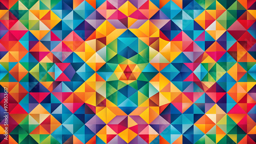 Abstract geometric shapes background with colorful overlapping shapes creating a dynamic pattern