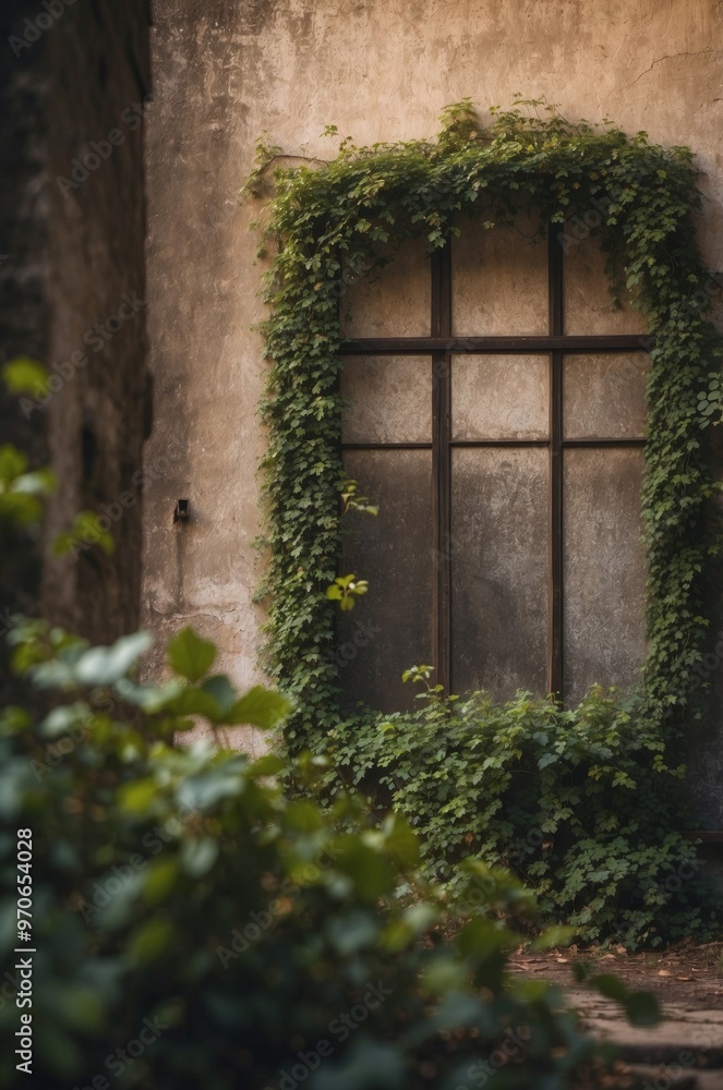 Mysterious Abandoned Building Covered in Dense Ivy. Mysterious Abandoned Building Covered in Dense Ivy.