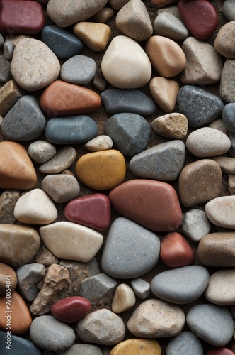 A stone wall with a variety of different colored stones.