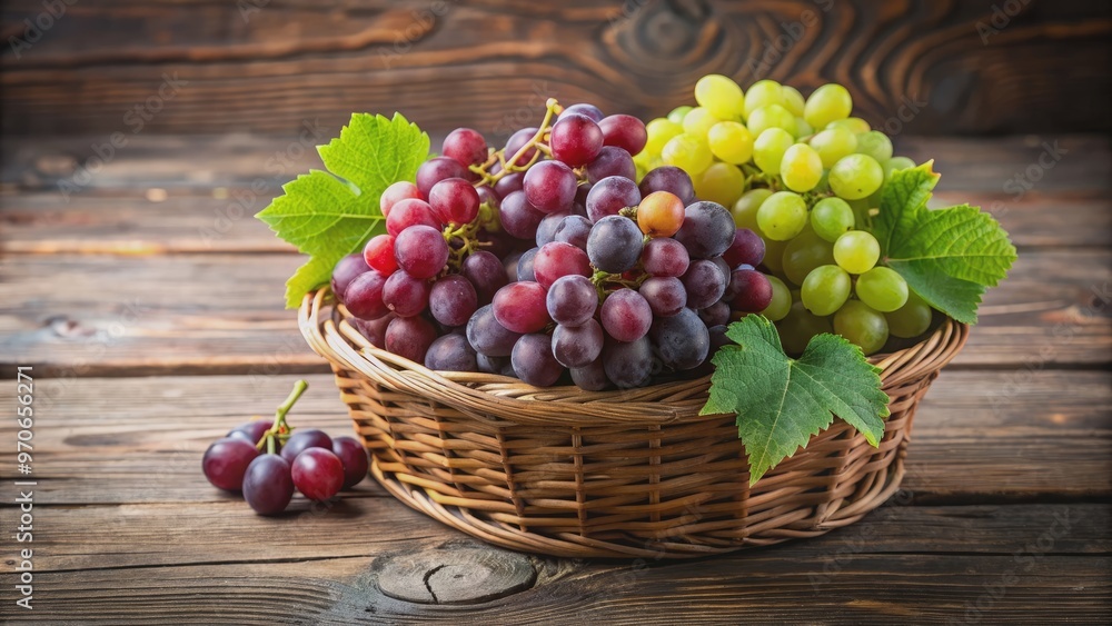 Grapes in a basket , fresh, ripe, organic, white grapes, green grapes, vineyard, agriculture, harvest, winery, fruit, food Grapes in a basket , fresh, ripe, organic, white grapes, green grapes, vineyard, agriculture, harvest, winery, fruit, food