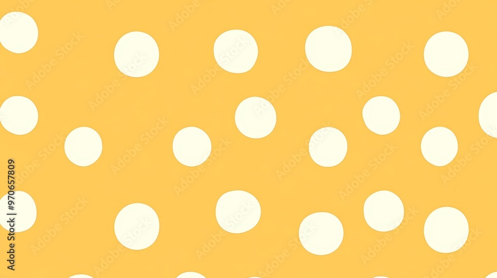 Yellow Background with White Polka Dots Yellow Background with White Polka Dots