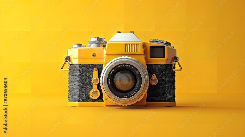 World Photography Day Camera Isolated on Yellow
World Photography Day Camera Isolated on Yellow