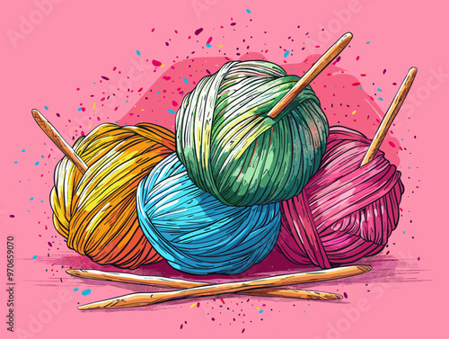 Handmade Haven: Colorful Knitting Delight for Relaxation and Creativity