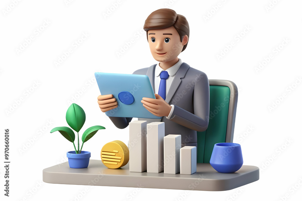 Flat Candid Small Business Financial Planning: Owner Analyzing Reports on Spending, Savings, and Profits in a Naturally Lit Office Flat Candid Small Business Financial Planning: Owner Analyzing Reports on Spending, Savings, and Profits in a Naturally Lit Office