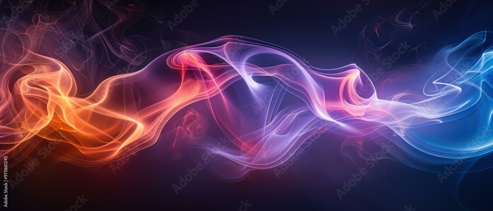 Abstract colorful smoke pattern. AI. Abstract colorful smoke pattern. AI.