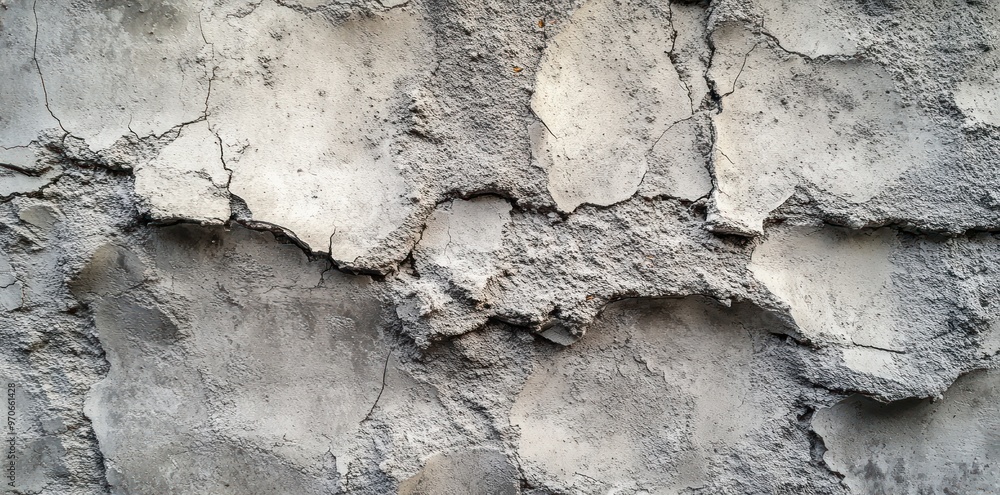 Cracked and Weathered Concrete Wall Surface Cracked and Weathered Concrete Wall Surface