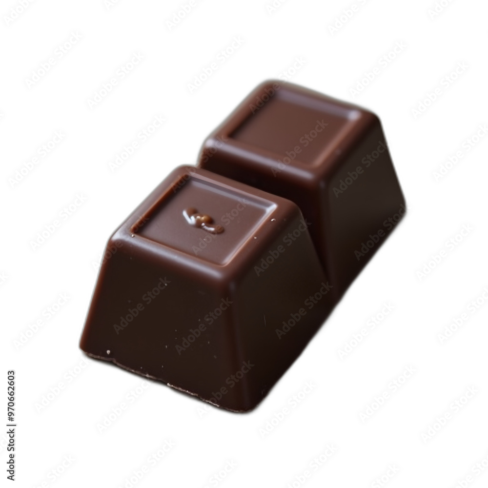 Dark chocolate square on sleek table Rich glossy sharp Highquality food photo Dark chocolate square on sleek table Rich glossy sharp Highquality food photo