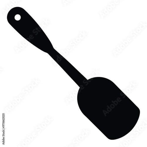 Black Silhouette Spatula Vector Art.